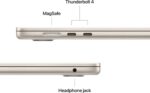 ⁦Apple 2025 MacBook Air (15-inch, Apple M4 chip with 10-core CPU and 10-core GPU, 16GB Unified Memory, 256GB) - Starlight;Arabic/English⁩ - الصورة ⁦5⁩