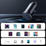 ⁦شاحن من جويروم بمنفذ USB متوافق مع هواتف USB-C و لايتنينغ بمنفذين بقدرة 30 واط مع شحن سريع و حماية متعددة و تصميم مدمج⁩ - الصورة ⁦7⁩