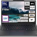 لينوفو كمبيوتر محمول ثينك باد E14 G6 الترا 7-155U 32-GBDDR5 1TBSSD بطاقة رسومات انتل 14 انش WUXGA ويندوز 11 برو 21M8SALR27 BT88
