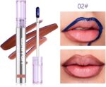 Peel Off Lip Stain Tints -Matte Lipstick Lip Stain Long Lasting Waterproof for Women, Non-stick Cup Lipstick Peel Off High Pigmented 24 Hours Lips Stains-3.5ML (N-2)