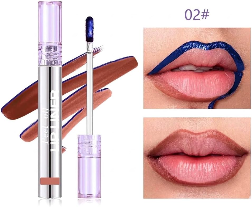 61pLyShwcSL._AC_SL1024_.jpg Peel Off Lip Stain Tints -Matte Lipstick Lip Stain Long Lasting Waterproof for Women, Non-stick Cup Lipstick Peel Off High Pigmented 24 Hours Lips Stains-3.5ML (N-2)