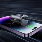 ⁦شاحن من جويروم بمنفذ USB متوافق مع هواتف USB-C و لايتنينغ بمنفذين بقدرة 30 واط مع شحن سريع و حماية متعددة و تصميم مدمج⁩ - الصورة ⁦4⁩