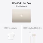 ⁦Apple 2025 MacBook Air (15-inch, Apple M4 chip with 10-core CPU and 10-core GPU, 16GB Unified Memory, 256GB) - Starlight;Arabic/English⁩ - الصورة ⁦6⁩