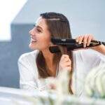 ⁦مكواة فرد الشعر المسطحة من السيراميك، سلك دوار 360 درجة وتسخين سريع حتى 400 درجة مئوية، أداة تصفيف ناعمة للشعر المجعد أو المفرود، HG-380⁩ - الصورة ⁦6⁩