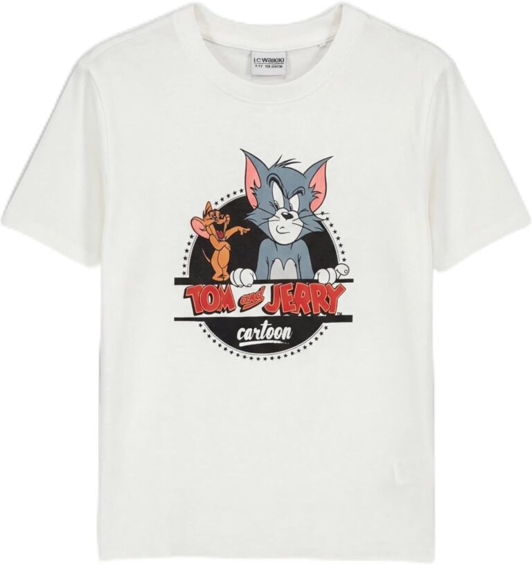 LC WAIKIKI Crew Neck Tom & Jerry Printed Boy's T-Shirt