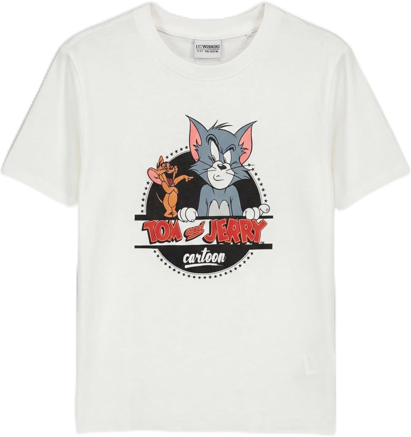 61wutYhqZaL._AC_SL1500_.jpg LC WAIKIKI Crew Neck Tom & Jerry Printed Boy's T-Shirt