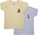 Baby Shoora Boys Short Sleeve Undershirt Set Of 2 Pieces Half Sleeves Undershirt Printed Shapes