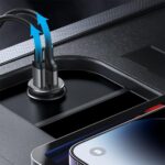 ⁦شاحن من جويروم بمنفذ USB متوافق مع هواتف USB-C و لايتنينغ بمنفذين بقدرة 30 واط مع شحن سريع و حماية متعددة و تصميم مدمج⁩ - الصورة ⁦5⁩