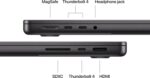 ⁦Apple 2025 MacBook Pro 14.2-inch Laptop with M5 chip with 10 core CPU and 10 core GPU: Built for Apple Intelligence, Liquid Retina XDR Display, 24GB Unified Memory, 1TB SSD Storage; Space Black⁩ - الصورة ⁦5⁩