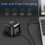 ⁦كابل شحن USB للساعة الذكية فيرسا 2 لتتبع اللياقة البدنية من كافن، لأجهزة اللاب توب، يو اس بي، أسود، لأجهزة لاب توب⁩ - الصورة ⁦5⁩