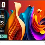 هايسينس تلفزيون ذكي 55 بوصة QLED 4K VIDAA، دولبي فيجن اتموس، ترقية الذكاء الاصطناعي 4K، وضع اللعب بلس، تحكم صوتي، اسود - 55Q6N
