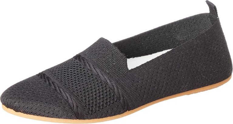B&W womens B&W-W047-Black-37 Ballet Flat