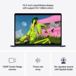 Apple 2026 MacBook Air 15-inch Laptop with M5 chip: AI and Apple Intelligence, 15.3-inch Liquid Retina Display, 16GB Unified Memory, 512GB SSD Storage, 12MP Center Stage Camera; Midnight;English - الصورة 3
