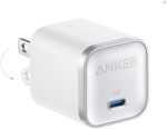 شاحن نانو 45 وات نوع C شحن سريع، شاحن USB نوع C مدمج وقابل للطي لموبايل سامسونج جالاكسي S25 ألترا/سلسلة S24، سلسلة آيفون 16 وماك بوك وبيكسل 9 واي باد من انكر