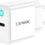 شاحن من لينوك بتقنية USB، متوافق مع الهواتف الخلوية، بمنفذ واحد، 20 واط للشحن السريع
