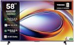 توشيبا تلفزيون فيدا الذكي QLED UHD (4K) مقاس 58 بوصة | لون كوانتوم دوت | تحكم صوتي | دولبي فيجن اتموس | ترقية 4K بالذكاء الاصطناعي | 58M450RP