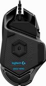 ⁦ماوس ألعاب بسلك G502 هيرو أداء عالٍ من لوجيتك بمستشعر 25K وبدقة 25600 نقطة لكل بوصة ار جي بي ووزن قابل للتعديل و11 زرًّا قابلًا للبرمجة وذاكرة داخلية مناسب لأجهزة الكمبيوتر وماك - لون أسود USB⁩ - الصورة ⁦4⁩