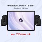 يد تحكم ألعاب فيديو من جيم سير موديل X5 لايت للهواتف الذكية، بتوصيل USB C، متوافقة مع نظام آي أو إس، مع تصميم مريح وميزة التيربو والشحن المباشر وتقنية هول إفكت، باللون الأسود - الصورة 3