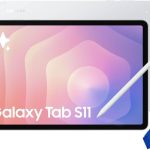 سامسونج جالاكسي تاب S11 بشاشة اموليد 11 بوصة 120HZ، أندرويد وواي فاي ورام 12GB، تخزين 128GB، مساعدة ذكاء اصطناعي وقلم S وعمر بطارية طويل الأحدث (مع قماشة مايكروفايبر) - فضي (SM-X730، إصدار US)