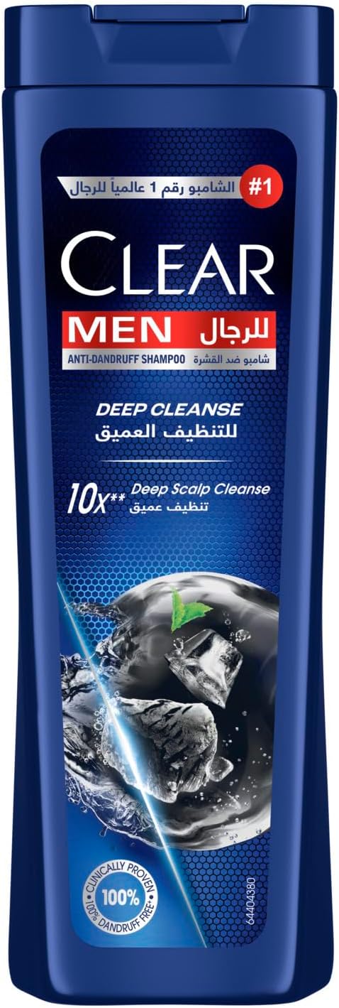 611CmrRg8ML._AC_SL1500_.jpg شامبو مضاد للقشرة للرجال للتنظيف العميق، يوفر تنظيفًا عميقًا لفروة الرأس 10 مرات أكثر بفضل تركيبة فائقة الأداء من كلير، 180 ملليلتر
