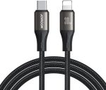 كابل من جويروم بطول 1.2 متر نوع USB ولايتنينغ متوافق مع آيفون وآيباد وأجهزة آبل 8 بن