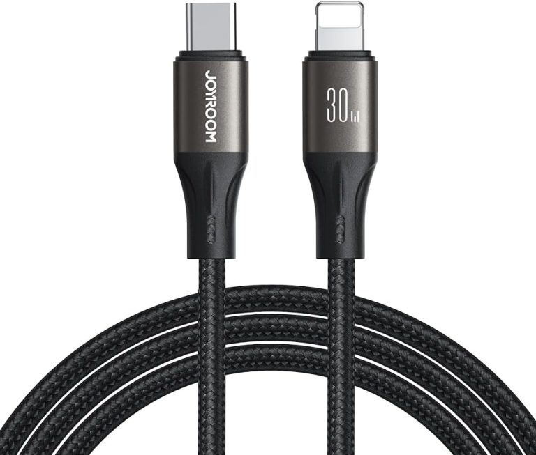 كابل من جويروم بطول 1.2 متر نوع USB ولايتنينغ متوافق مع آيفون وآيباد وأجهزة آبل 8 بن