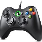 يد تحكم ألعاب من زيكسرو موديل إكس بوكس 360 كنترولر يو إس بي واي لإكس بوكس 360، متصلة عبر USB، متوافقة مع PC، مريحة مع اهتزاز مزدوج، باللون الأسود