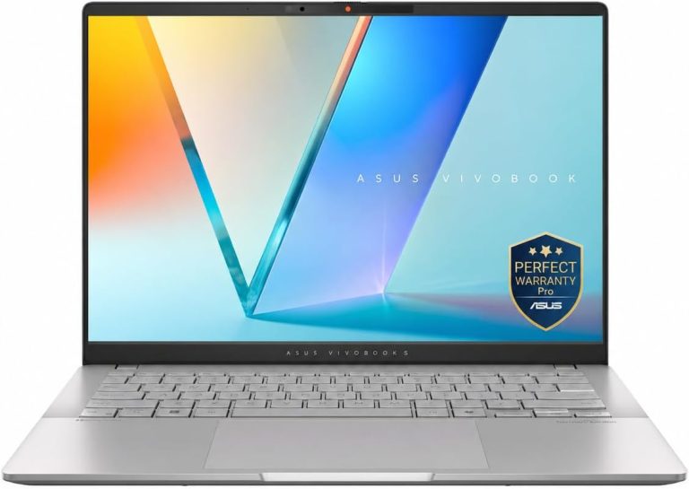 لابتوب فيفو S 14 بمعالج AMD رايزن 9 8945HS، ذاكرة عشوائية 16 جيجابايت LPDDR5X وقرص تخزين 512 جيجابايت M.2 NVMe PCIe 4.0 وبطاقة رسوميات AMD راديون بنظام تشغيل ويندوز 11 شاشة 14 بوصة بدقة WUXGA من اسس