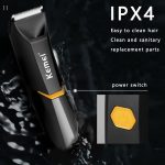 ماكينة تشذيب شعر الجسم الاحترافية KM-3208 مع إضاءة ليد، شحن سريع USB ورؤوس شفرات من السيراميك، مقاومة للماء للاستخدام الرطب/الجاف، مناسبة لحلاقة المناطق الحساسة وشعر العانة للرجال والنساء من كيمي - الصورة 3