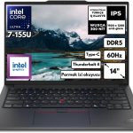لينوفو كمبيوتر محمول ثينك باد E14 G6 الترا 7-155U 32-GBDDR5 512GB SSD بطاقة رسومات انتل 14 انش WUXGA فريدوس 21M8SALR27 BT11