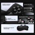 يد تحكم ألعاب فيديو من جيم سير موديل X5 لايت للهواتف الذكية، بتوصيل USB C، متوافقة مع نظام آي أو إس، مع تصميم مريح وميزة التيربو والشحن المباشر وتقنية هول إفكت، باللون الأسود - الصورة 2