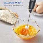 ⁦صانع رغوة الحليب الكهربائي المحمول وقابل لإعادة الشحن بمنفذ USB و3 سرعات قابلة للتعديل مع مضربين ستانلس ستيل، مضرب بيض وخلاط صغير وأداة خفق القهوة والكابتشينووالماتشا والشيكولاته الساخنة⁩ - الصورة ⁦3⁩