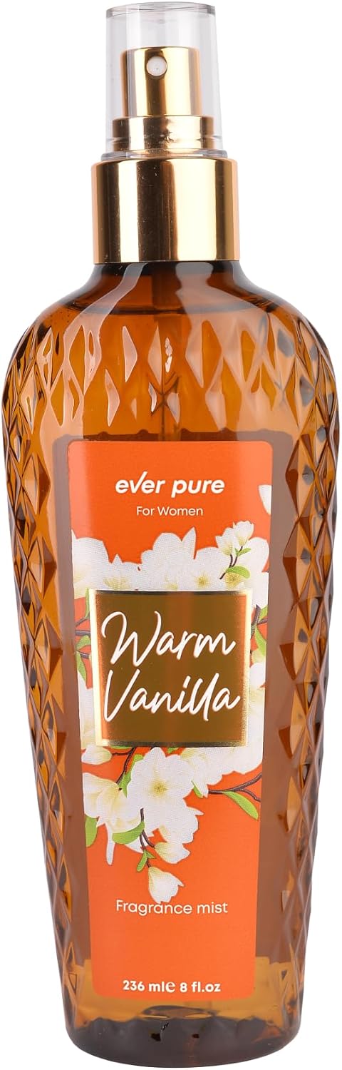 61WrPImYuL._AC_SL1500_.jpg بخاخ معطر برائحة الفانيليا الدافئة للنساء من ايفر بيور، 236 مل