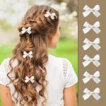 ⁦20 Pcs White Mini Bowknot Hair Clips Small Cute Bows Hair Ribbon Alligator Clips Charming Hair Accessories⁩ - الصورة ⁦2⁩