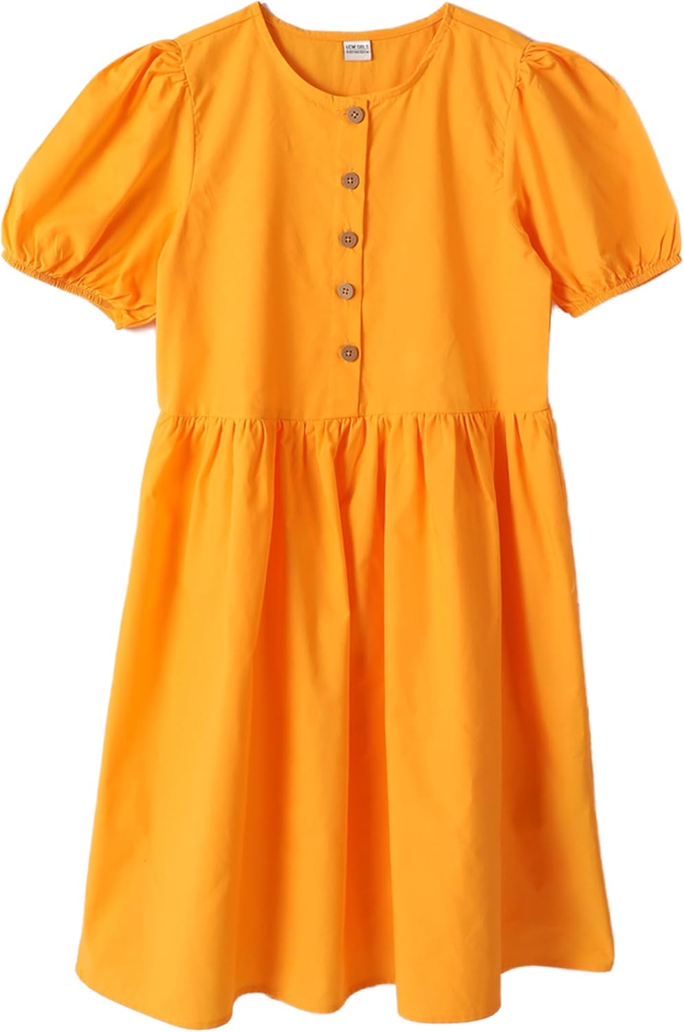 61ur5aSZQPL._AC_SL1500_.jpg LC واكيكي فستان للبنات برقبة دائرية ضيقة واكمام قصيرة
