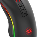 ماوس ألعاب M711 من ريدراجون، ماوس سلكي، 7 أزرار قابلة للبرمجة، ماوس إضاءة RGB قابل للتخصيص، بدقة 10000 نقطة لكل 2.54 سم، ماوس مريح، ماوس خفيف الوزن، للابتوب والكمبيوتر المكتبي (أسود | 16.8 مليون لون ار جي بي، 7 أزرار قابلة للبرمجة، نقطة لكل بوصة قابلة للتعديل، مقبض مريح، مستشعر بصري دقيق