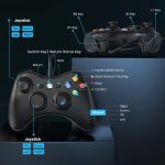 يد تحكم ألعاب فيديو من يايي موديل وايرد كنترولر متوافقة مع إكس بوكس 360، توصيل USB، تعمل على ويندوز، مع تتش باد، باللون الأسود - الصورة 3