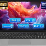 لاب توب 15.6 بوصة دقة FHD 1080 بمعالج سيليرون N95 رباعي نواة 3.4GHz ذاكرة رام 16GB DDR4 و1TB SSD، بطارية 44 وات/س، واي فاي 2.4 جيجا، ويب كام، لوحة مفاتيح (دعم العربية غير مؤكد) USB3.0، فضي من موليجار