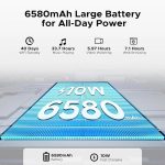 جهاز تابلت دوجي تاب A9 (واي فاي)، (روم: 3+9) 12GB مع ذاكرة رام: 64G)، 10.1 بوصة، شاشة IPS LCD HD، بطارية 6580mAh، نظام أندرويد 15 (رمادي) - الصورة 2