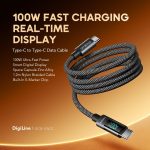 كابل من أورايمو بطول 1.2 متر نوع USB-C متوافق مع سمارتفون وتابلت ولابتوب