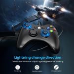 يد تحكم ألعاب فيديو من يايي موديل وايرد كنترولر متوافقة مع إكس بوكس 360، توصيل USB، تعمل على ويندوز، مع تتش باد، باللون الأسود - الصورة 4