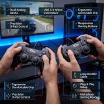 ⁦COUGAR-EGY USB Wired Gamepad for PC and Laptop, Dual Analogue Controller, Black, 2 Pack, Model 2082⁩ - الصورة ⁦5⁩