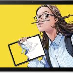 جهاز موفينك باد 11 لوحي للرسم متنقل بنظام أندرويد، 11 بوصة مع قلم سليم برو بين 3 بدون بطارية، ذاكرة رام 8GB و128GB، ميزة الرسم السريع، شاشة مطفية من الزجاج المحفور ومضادة للتوهج، بدون كمبيوتر من واكوم