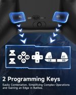 يد تحكم ألعاب من إيزي إس إم إكس موديل X15 لسطح المكتب بتقنية بلوتوث متوافقة مع PC لاسلكية مع إضاءة RGB ومستشعرات هول باللون الأسود - الصورة 7