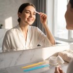 ⁦أداة تقشير البشرة والحواجب من ILLUVA، ماكينة حلاقة الوجه ديرمابلاين مع غطاء دقيق للنساء والرجال، عبوة من 6 قطع⁩ - الصورة ⁦6⁩
