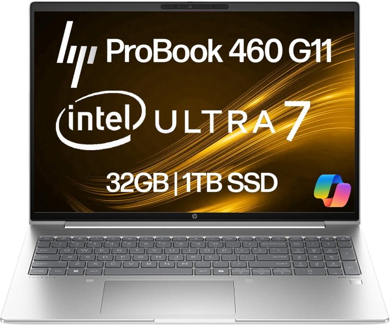 لاب توب بروبوك 460 G11 للأعمال 16 بوصة FHD انتل كور الترا 7 155U، رام 32 جيجا DDR5، ذاكرة مستديمة 1TB، واي فاي 6E، RJ-45، كاميرا ويب، كيبورد بإضاءة خلفية، ويندوز 11برو، بلاستيك فضي بايك من اتش بي