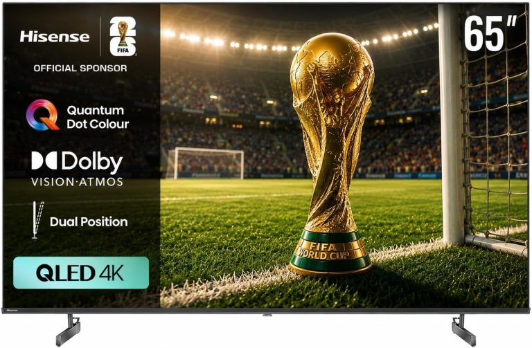 هايسينس تلفزيون ذكي 65 بوصة QLED 4K VIDAA، دولبي فيجن اتموس، ترقية الذكاء الاصطناعي 4K، وضع اللعب بلس، تحكم صوتي، اسود - 65Q6N (تركيب مجاني)