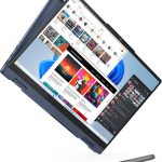 لينوفو لابتوب ايديا باد 5 2 في 1 14IRH9 كور i5-13420H وذاكرة RAM 16GB وSSD 512GB وبطاقة رسومات انتل UHD وكيبورد باضاءة خلفية 14 انش وبصمة اصبع وويندوز 11 وقلم لينوفو رقمي 2، رمادي لونا