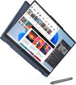 لينوفو لابتوب ايديا باد 5 2 في 1 14IRH9 كور i5-13420H وذاكرة RAM 16GB وSSD 512GB وبطاقة رسومات انتل UHD وكيبورد باضاءة خلفية 14 انش وبصمة اصبع وويندوز 11 وقلم لينوفو رقمي 2، رمادي لونا