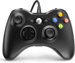 يد تحكم ألعاب فيديو من يايي موديل وايرد كنترولر متوافقة مع إكس بوكس 360، توصيل USB، تعمل على ويندوز، مع تتش باد، باللون الأسود